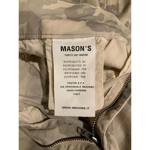 Mason’s Forte Dei Marmi Jaqueline Curvie Tan Camo Studded Pants, Size 42 (Italy) - Picture 9 of 10
